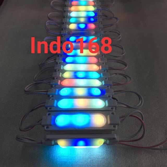 (INDO 168)Lampu led Kolong Truk Bis 24 Volt Nyala Kedip Warna Warni Modul cob