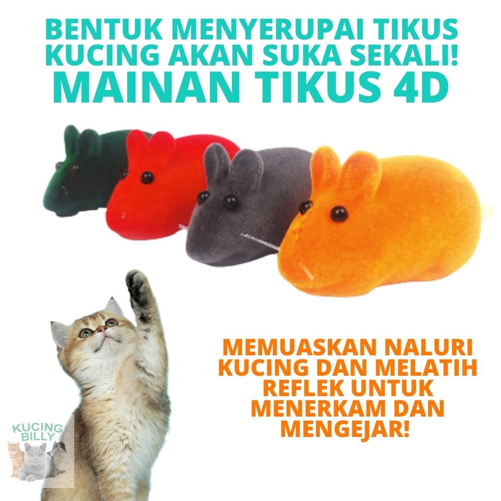 Mainan tikus cit cit 4d untuk kucing