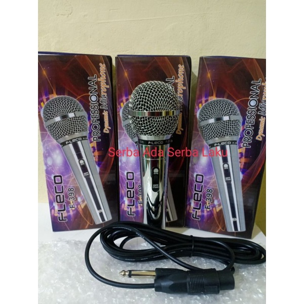 Mic Microfon Original Fleco F 398 Profesional Dynamic Stainless steel