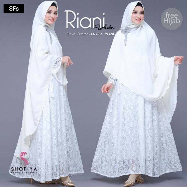 Gamis riani white by shofiya