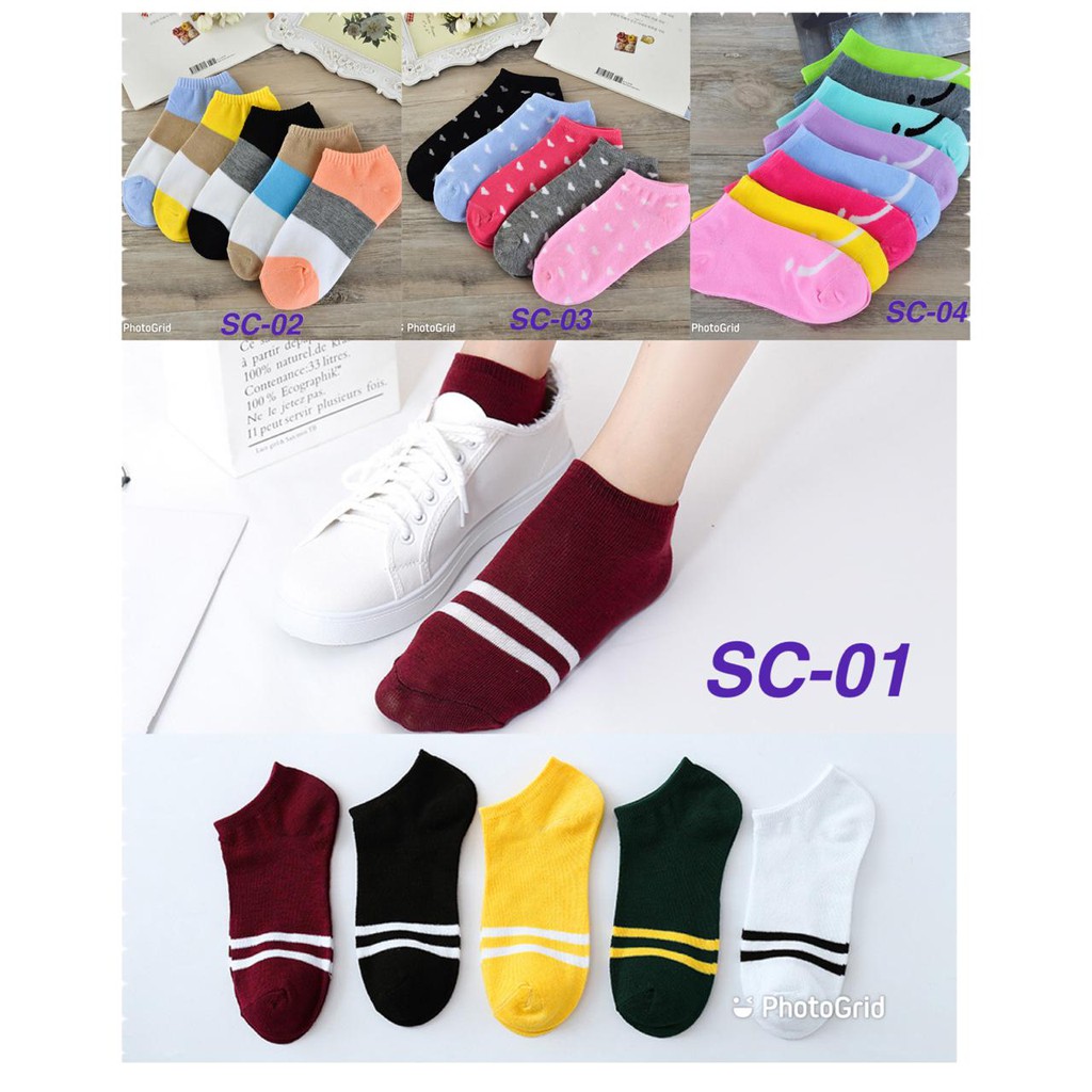 kaos kaki wanita import kaoskaki socks sepatu-6