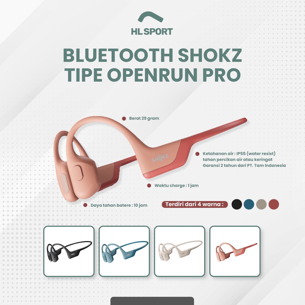 SHOKZ OpenRun Pro Premium Bluetooth Headphones Garansi TAM 2 Tahun