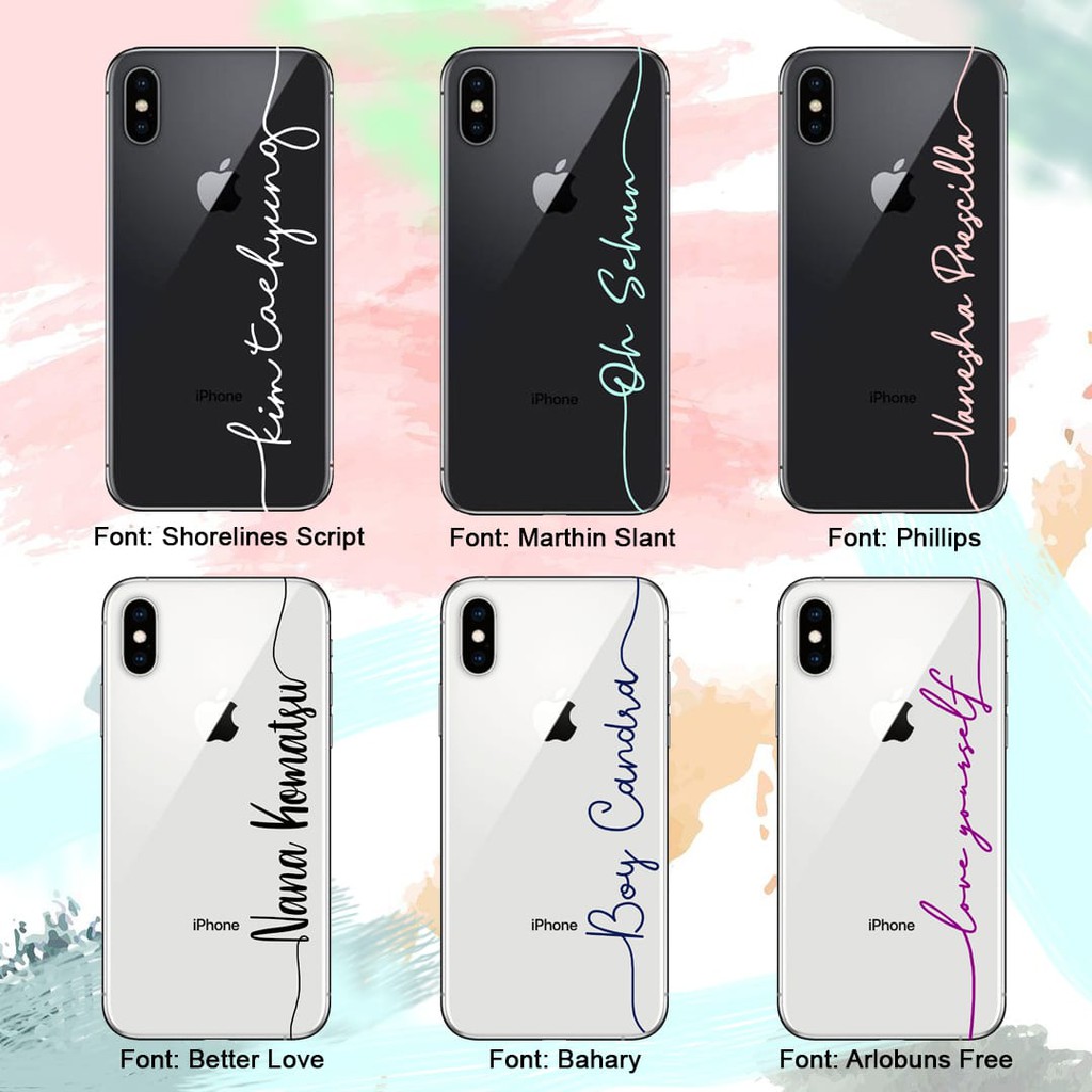 custom softcase nama oppo iphone samsung xiaomi vivo asus