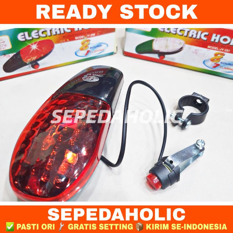 Bel Klakson Baterai Suara Polisi Sepeda Anak Bunyi Kencang 8 Jenis Suara