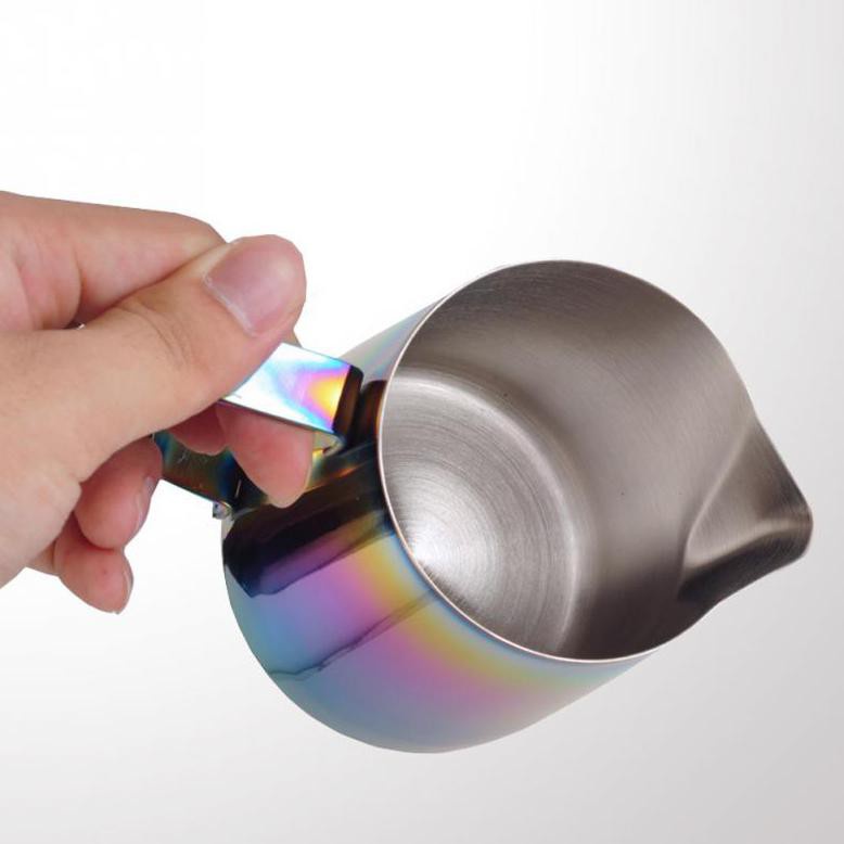 GS8 Gelas Pitcher Kopi Espresso Latte Art Rainbow Stainless Steel 350ml - 10084 OneTwoCup Multi