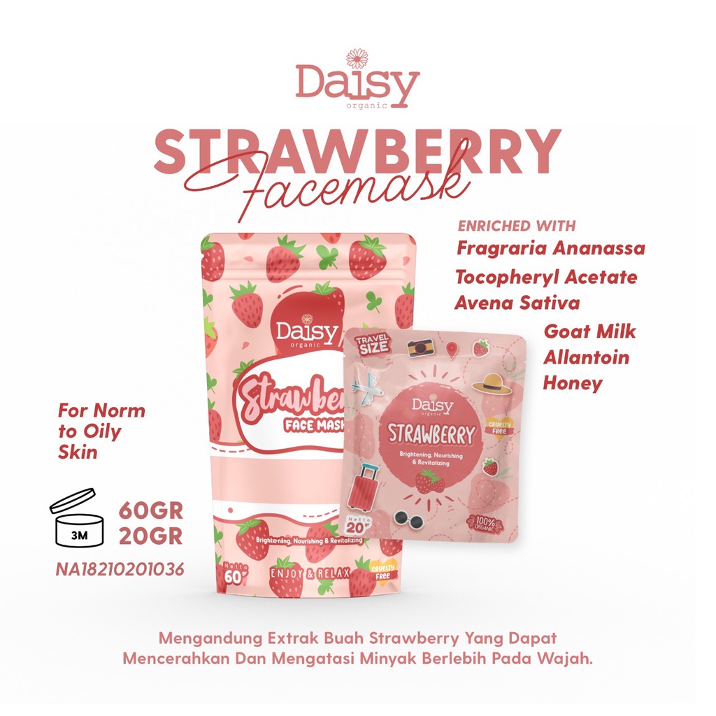 Daisy Organic Masker Organik Wash Off Mask