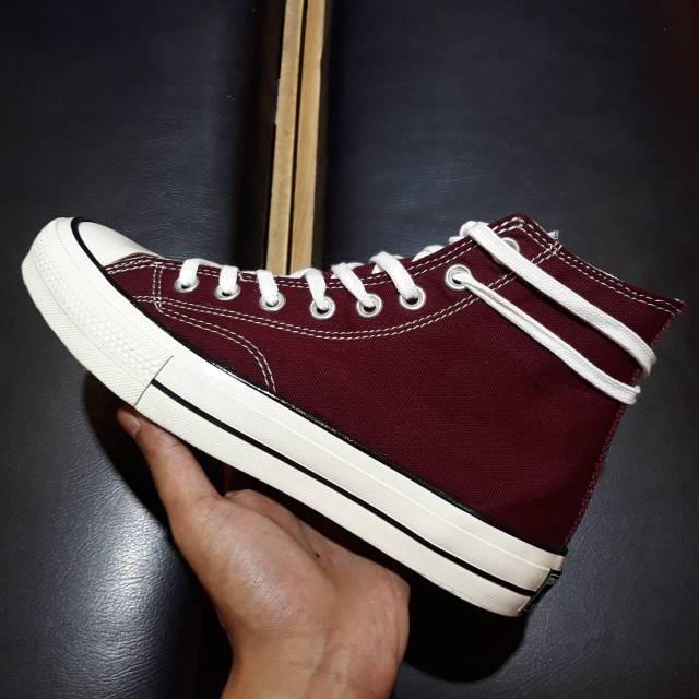 Converse 70S High Egret Maroon Made In Vietnam