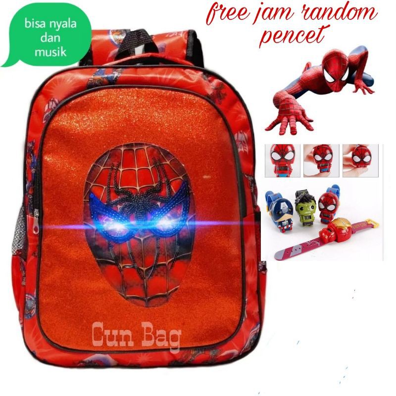 tas spiderman led musik