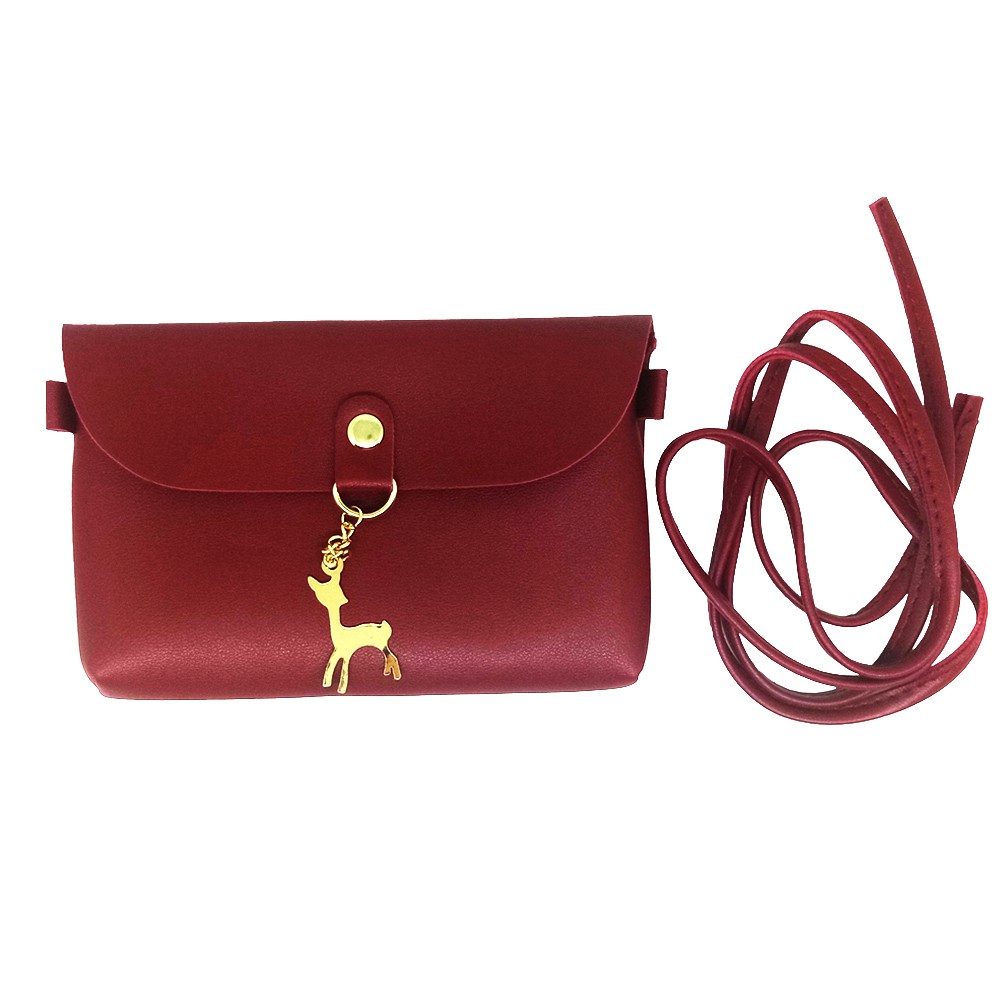 RG Tas Selempang Wanita / Tas Bahu Mini / Tas Handbag Bahan PU - Merah (A03)