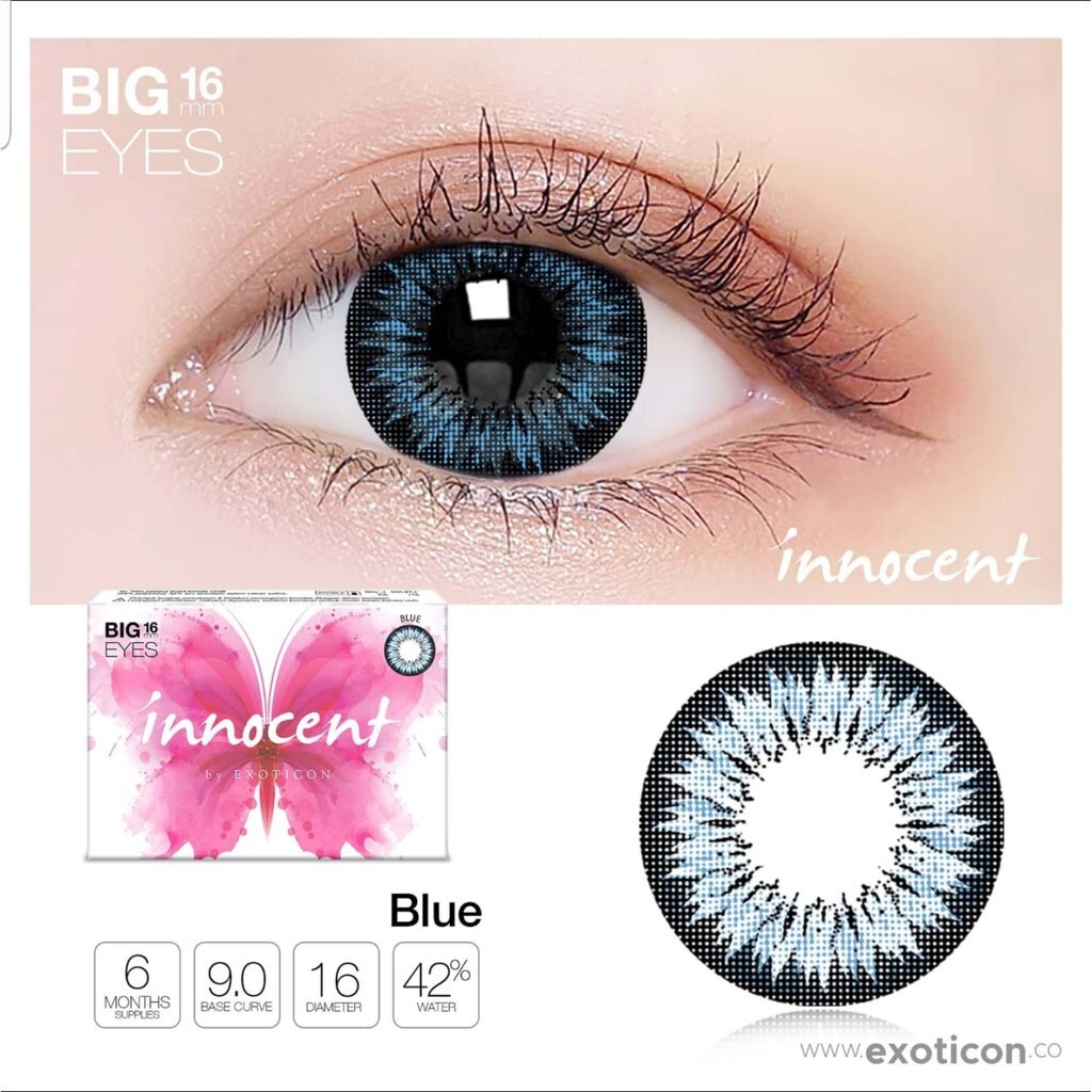 BEST SELLER PAKET NICELOOK SOFTLENS INNOCENT NORMAL BIG EYES 16MM, FREE CAIRAN NICE LOOK 60ML, FREE LENCASE, SOFLEN SOFLENS SOFTLEN COD LENSA BY X2 EXOTICON