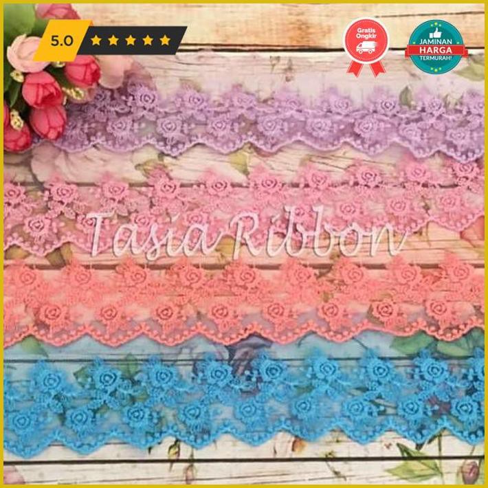 

Kerajinan Tangan Renda Tile Mawar Double Roll - White Limited