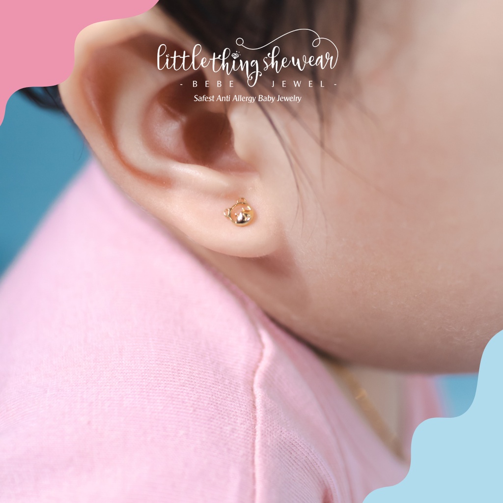 Anting Anak Littlethingshewear Winnie White Gold Newborn PP-WINNIE NB 0,5gr