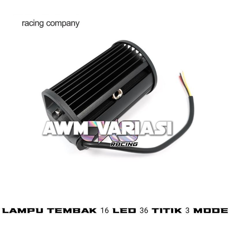 Lampu Tembak Sorot LED 36 Mata Plus 1 LED Bar Putih Kuning