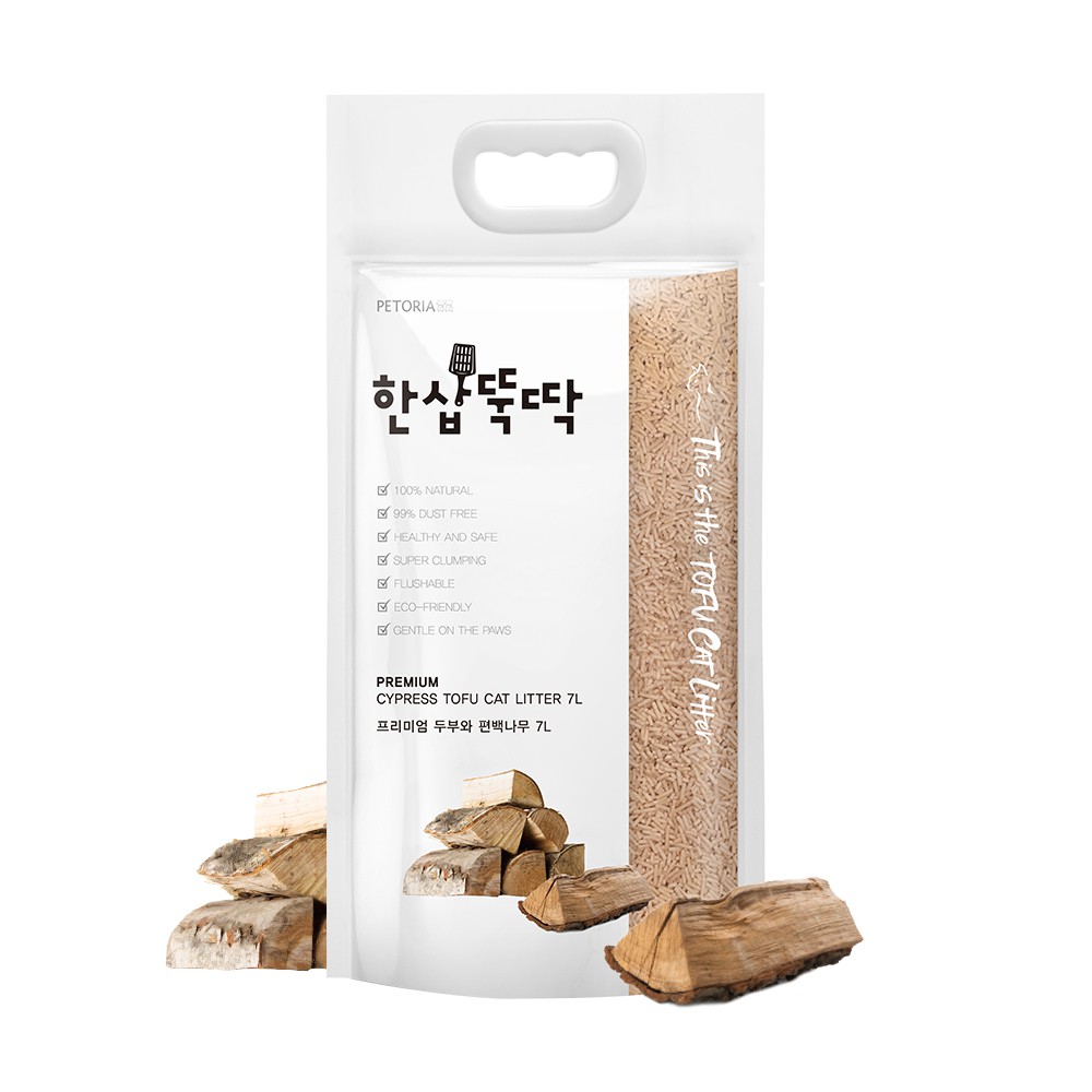 PETORIA Tofu Cat Litter RETINISPORA / CYPRESS Jumbo Pack 4.9kg / 7L