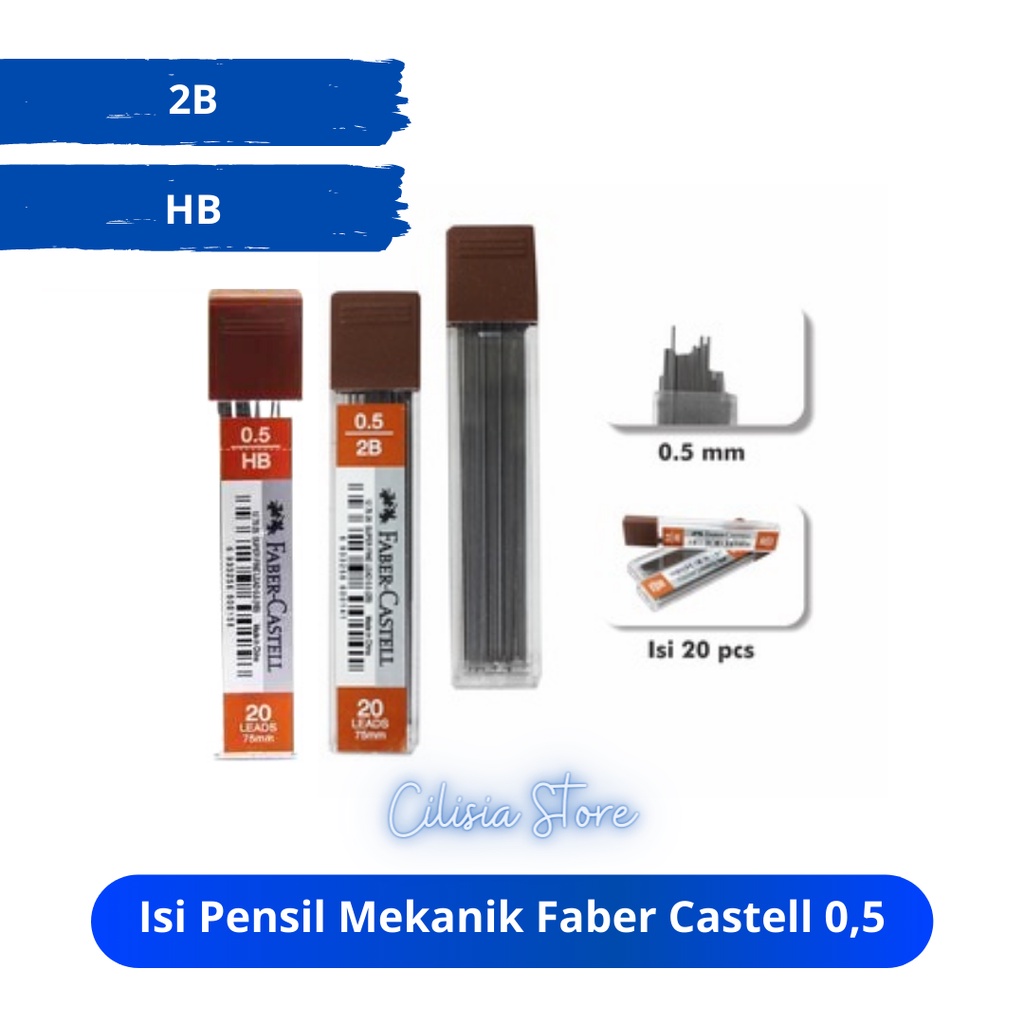 

Isi Pensil Mekanik Faber Castell 0,5 2B - 0,5 HB / Lead Superfine 0,5