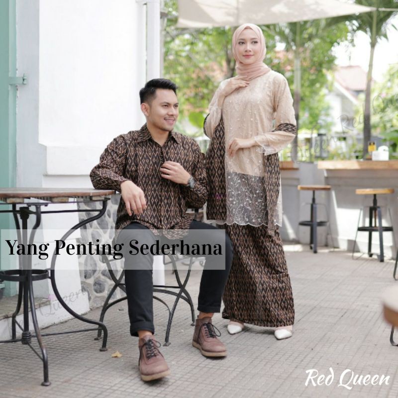 BAJUBATIKCOUPLE Yang Penting, KEBAYA WISUDA, ACARA RESMI, couple muslim syar'i, batik modern