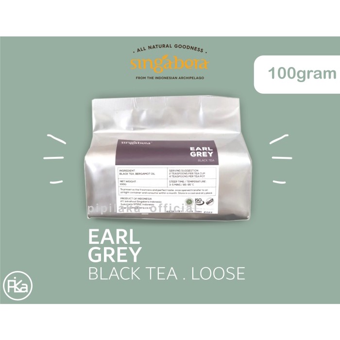 

(BISA COD) Singabera Earl Grey - Black Tea - 100g (Loose tea)