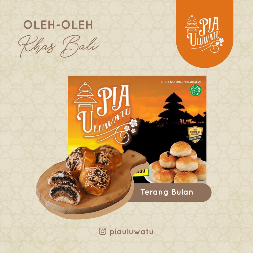 

Pia Uluwatu Terbul (coklat , keju , kacang , wijen)