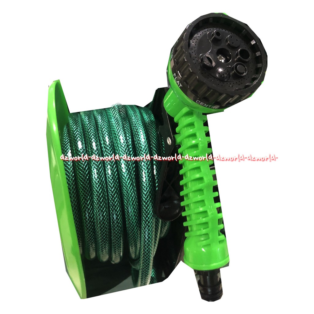 Krisbow Garden Hose With Selang Gulung Dengan Kran Semprot 10m