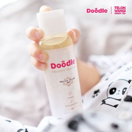 Minyak Telon Doodle Exclusive Oil Wangi Green Tea 60ml 100ml Anti Nyamuk Kembung Minyak Pijat Bayi