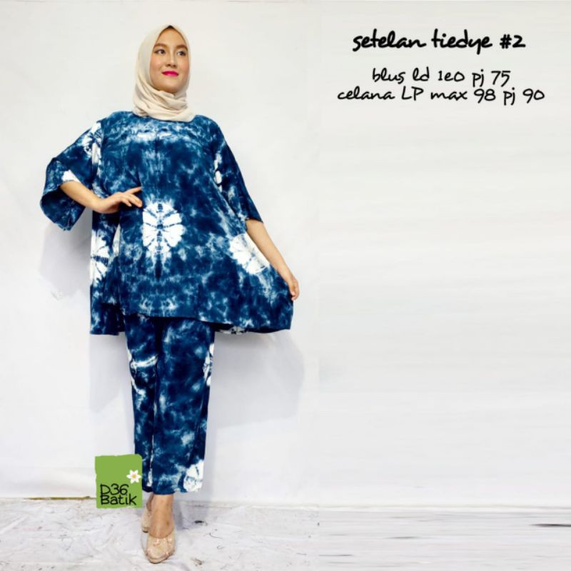 Setelan CP rayon One Set Jumbo Wanita Kasual Elegan