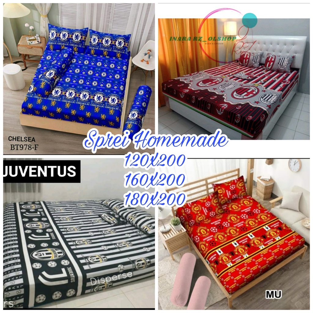 Sprei Bola, Sprei Chelsea, Sprei Motif Club Bola no 1, Seprai no 3, Sprey Murah 100x200 120x200 160x200