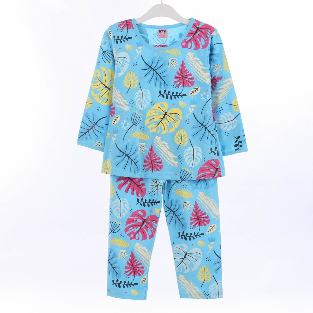 SETELAN FASHION KLEPON SRA162 BAJU ANAK PEREMPUAN MOTIF DAUN JANDA BOLONG BAHAN KAOS 2-7 TAHUN-6