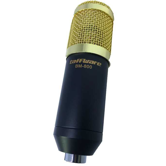 TaffSTUDIO Microphone Condenser BM800 Mic Mikrofon dengan Shockproof Mount Mikrofon Kondenser