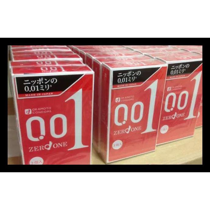 NEW OKAMOTO CONDOM 0.01 (SUPER TIPIS 001) ISI 3 PCS - SIZE REGULAR LL481