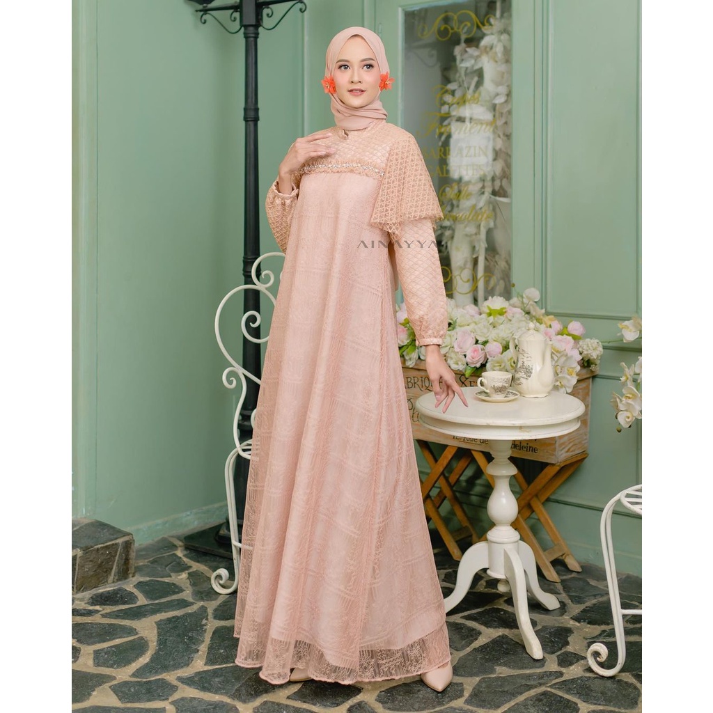 Alyssa Dress in Nude by Ainayya.id