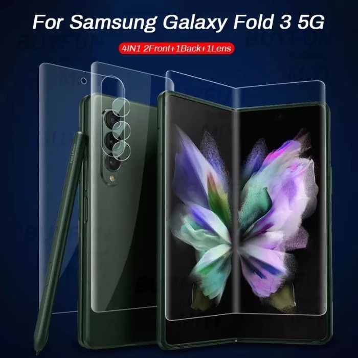 Original Hydrogel Anti Gores Samsung Galaxy Z Fold 3 Fold3 Screen Protector Bening
