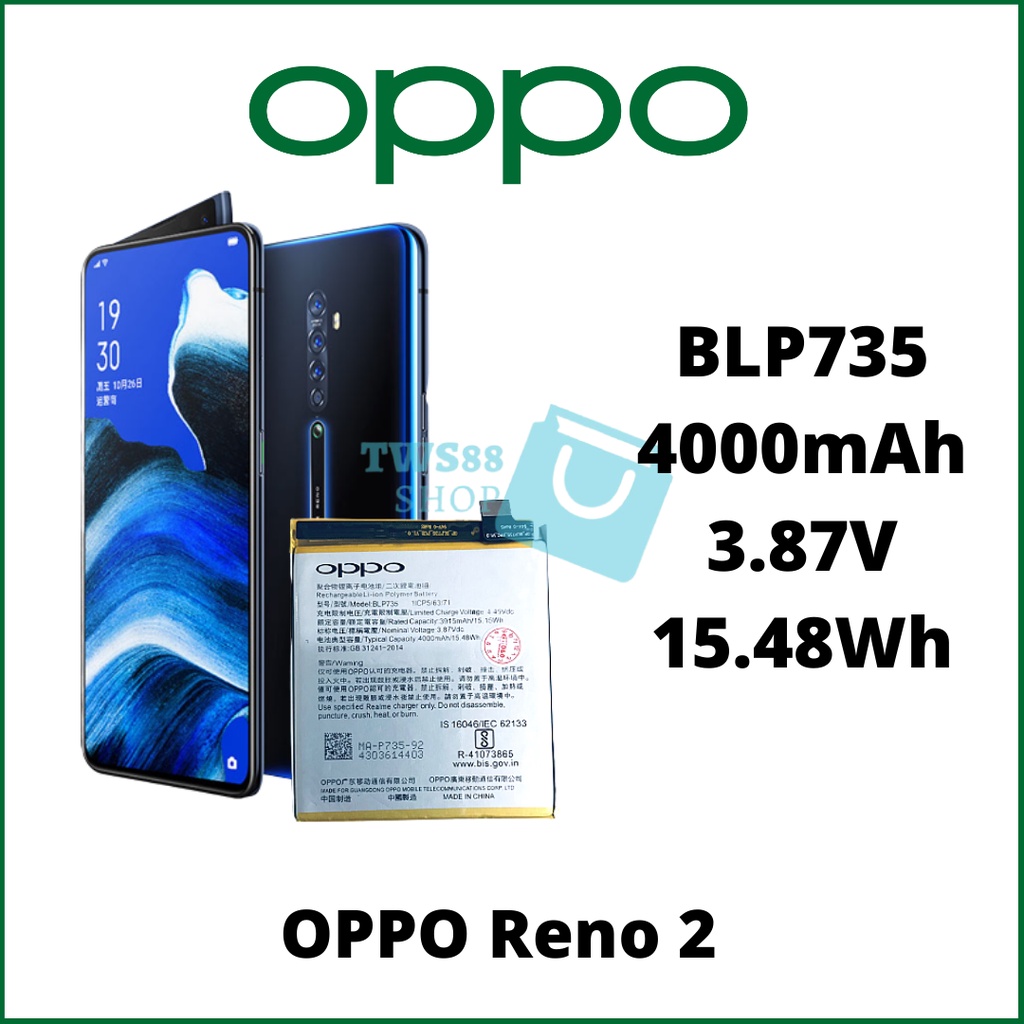 Baterai Batre Battery Oppo BLP735/ Oppo Reno 2