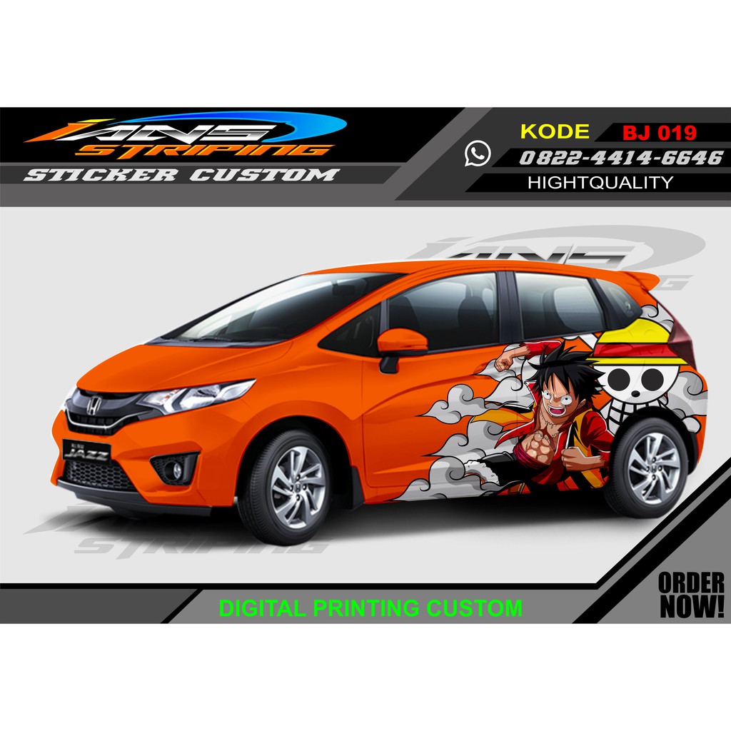 DECAL STICKER HONDA JAZZ ONE PEACE