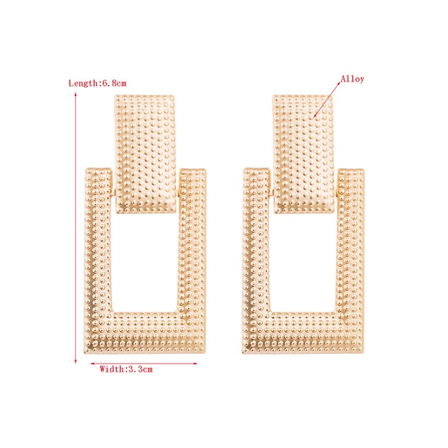 LRC Anting Tusuk Fashion Gold Geometric Earrings D55185