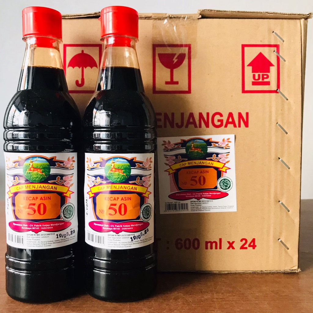 KECAP ASIN MENJANGAN NO. 50 CHINESE SALTY SOY SAUCE 600ML WANGI HARUM HALAL