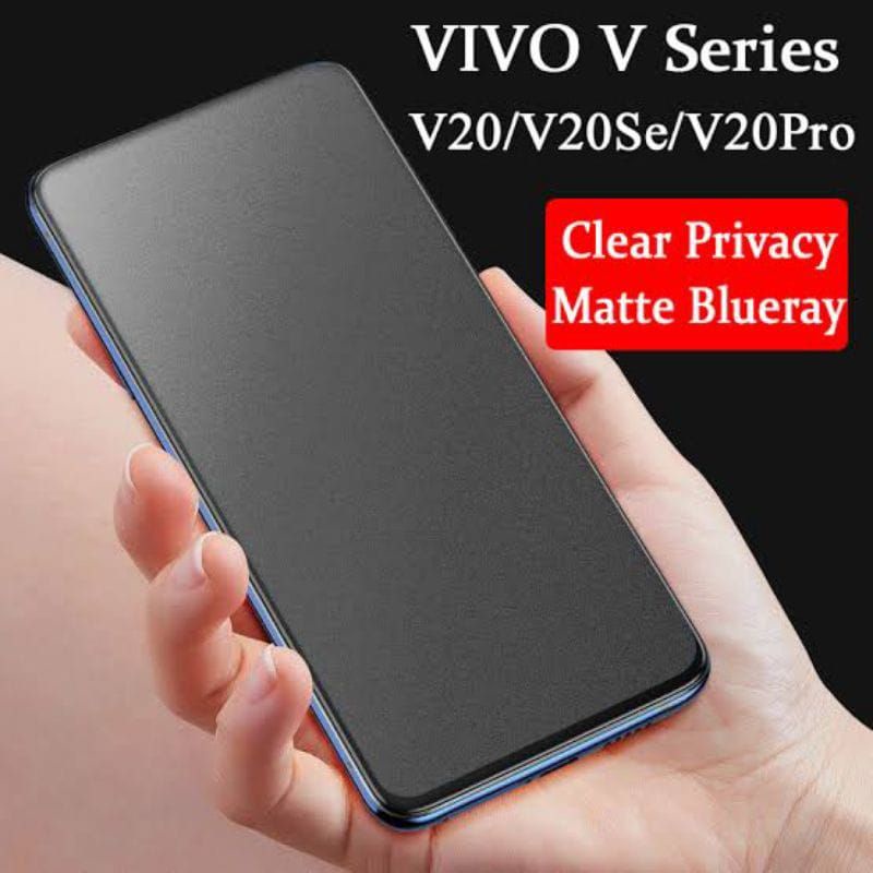 Tempered Glass Anti Glare VIVO V20 Full Screen Black Matte