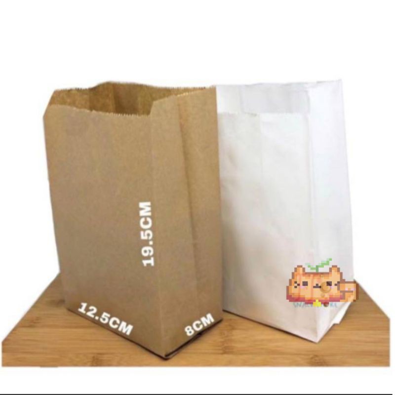 

Paper Bag / Kantong Kertas Ukuran M - Kantong Roti / Snack / Fried Chicken