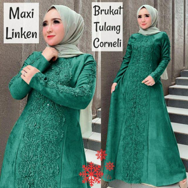 Model Baju Gamis Brokat Pesta Muslim Terbaru Di Tahun 2019 2020 Shopee Indonesia