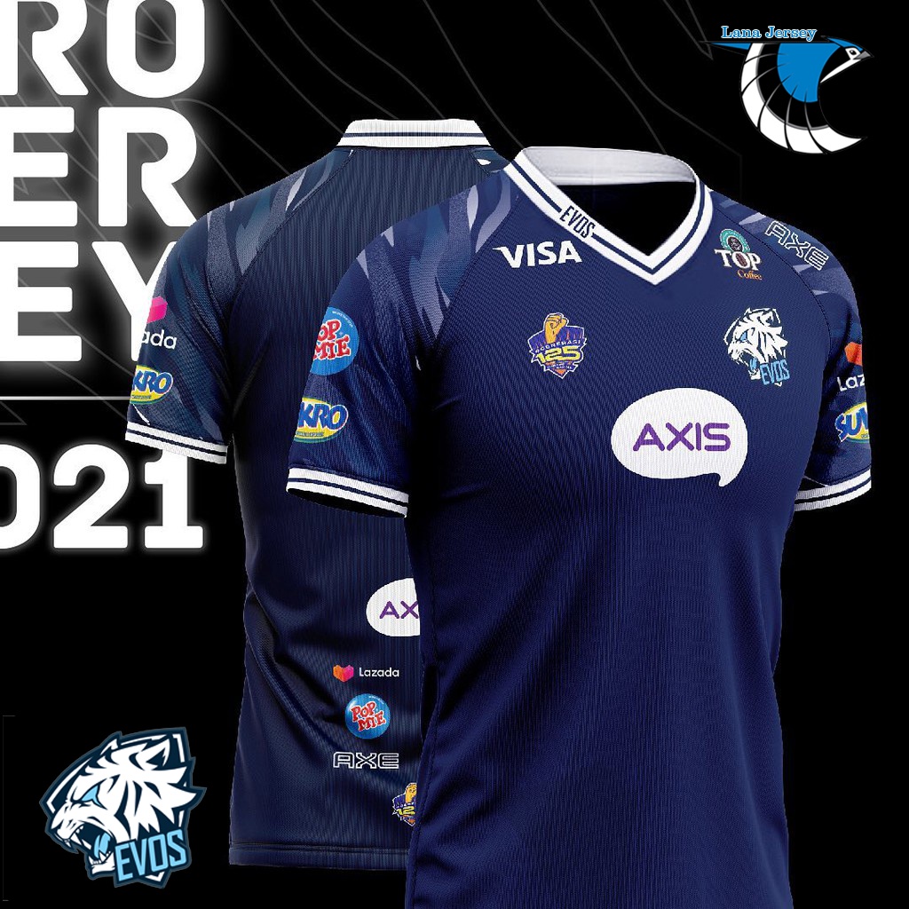 JERSEY BAJU KAOS GAME EVOS TERBARU 2021 FULL PRINTING GAME FREEFIRE FF ML PUBG AOV ( free nickname )