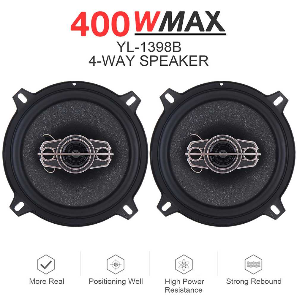 NEW Speaker Mobil HiFi 4 Way 5 Inch 400W 2 PCS Speaker mobil yang dapat dipasang pada pintu atau sudut mobil lainnya SUARA MANTAP