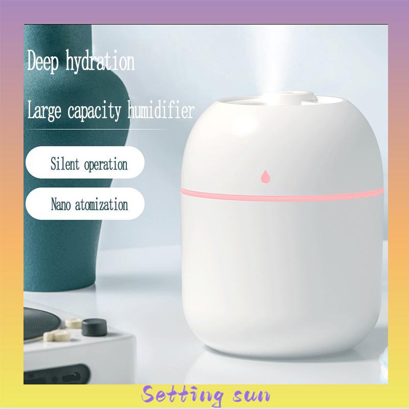 Ultrasonic Air Humidifier 7C Lampu Led Meja Meja Mini Portabel USB Alat Penyemprot Minyak Esensial Aroma Diffuser TN