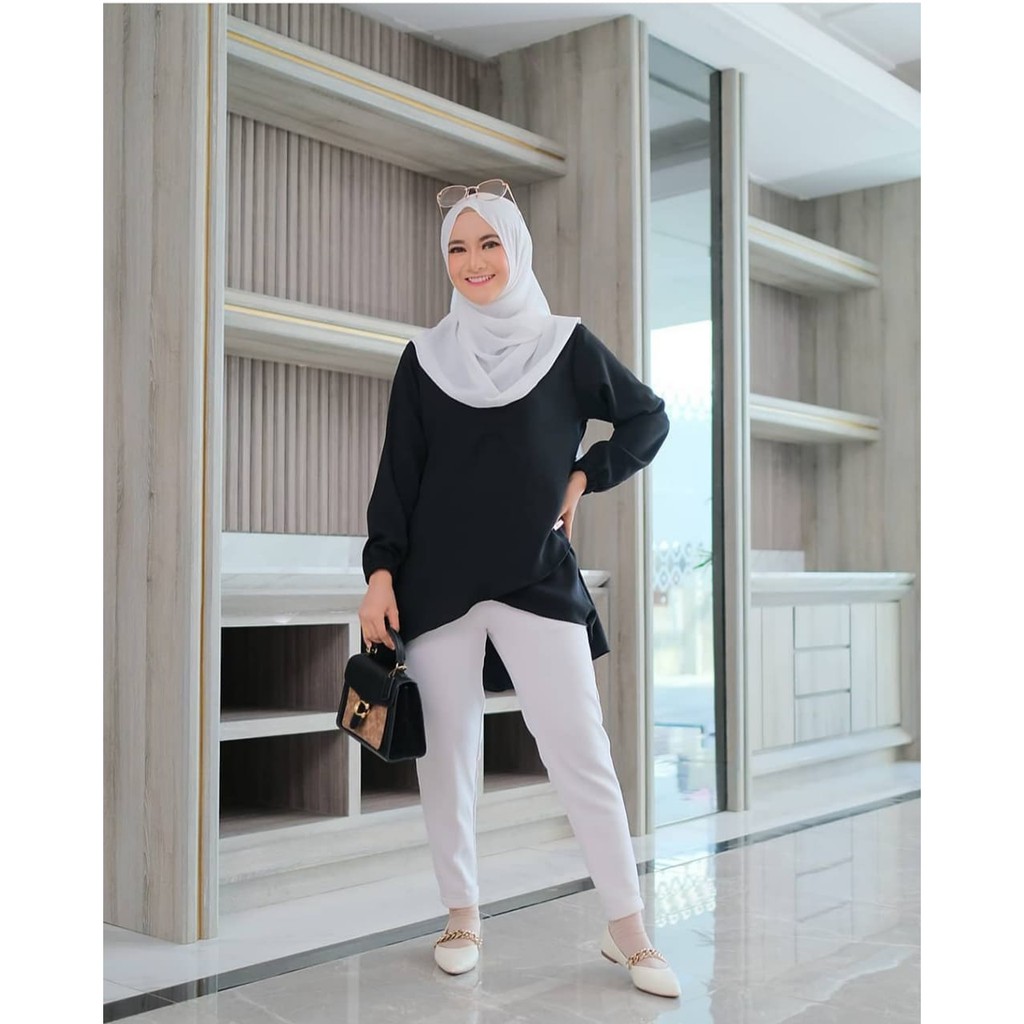 GF02 ~ RAMADHAN SALE [OBRAL] TURAM BLOUSE size S M L XL atasan muslim wanita matt PREMIUM CREPE HQ