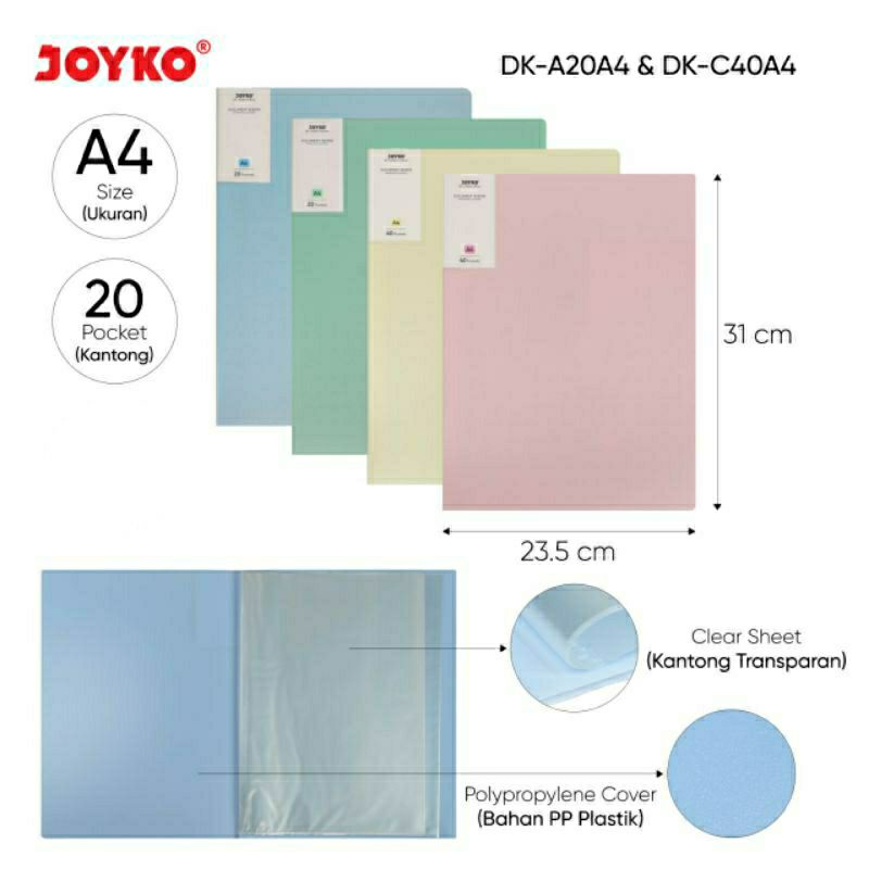 

Joyko Document Keeper DK-A20A4 | 20 Pockets