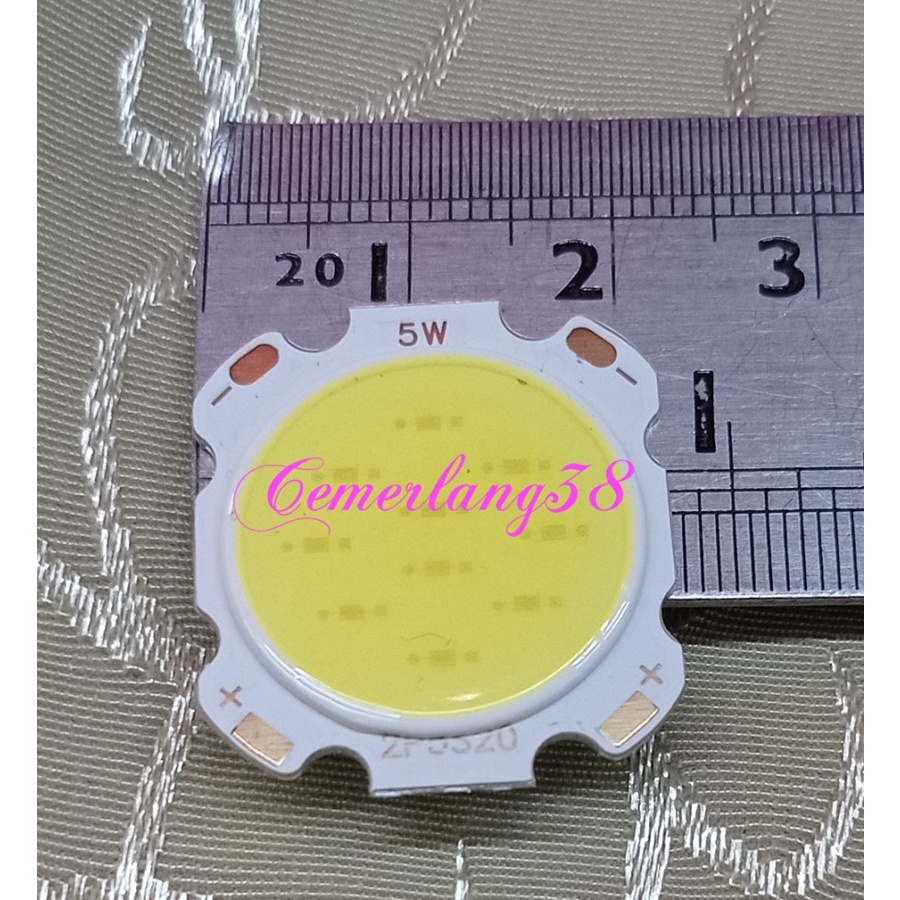 LED COB 5W Putih / White 28/20 mm 15-17V 200-240 mA High Power LED