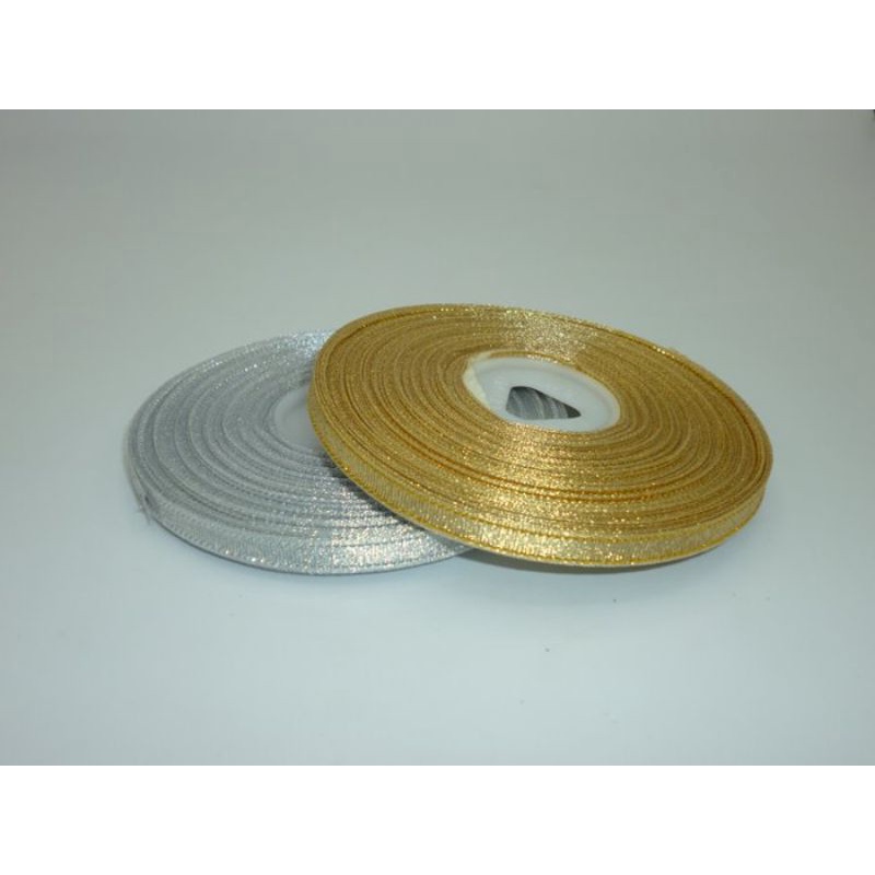 

Pita tw 1/4 inch Gold Emas Silver Perak_5,5 meter