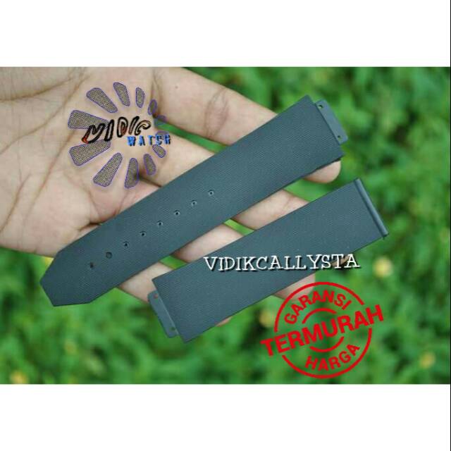 RUBBER STRAP TALI KARET H U B L O T VENDOME GENEVE BLACK EDITION