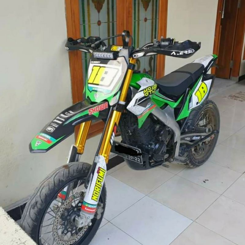 Set papan crf 250 + lampu led bar 6 mata pnp klx crf dtracker-7
