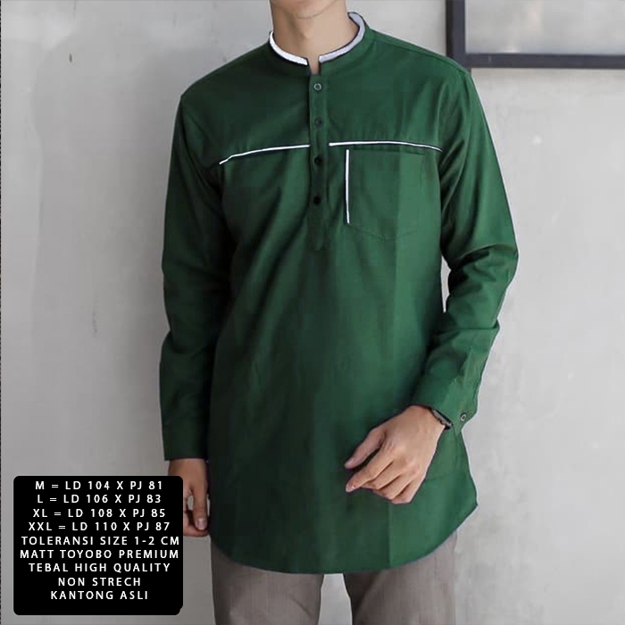  Baju  Koko  Pria GHAZI Kerah Shanghai Baju  Muslim 