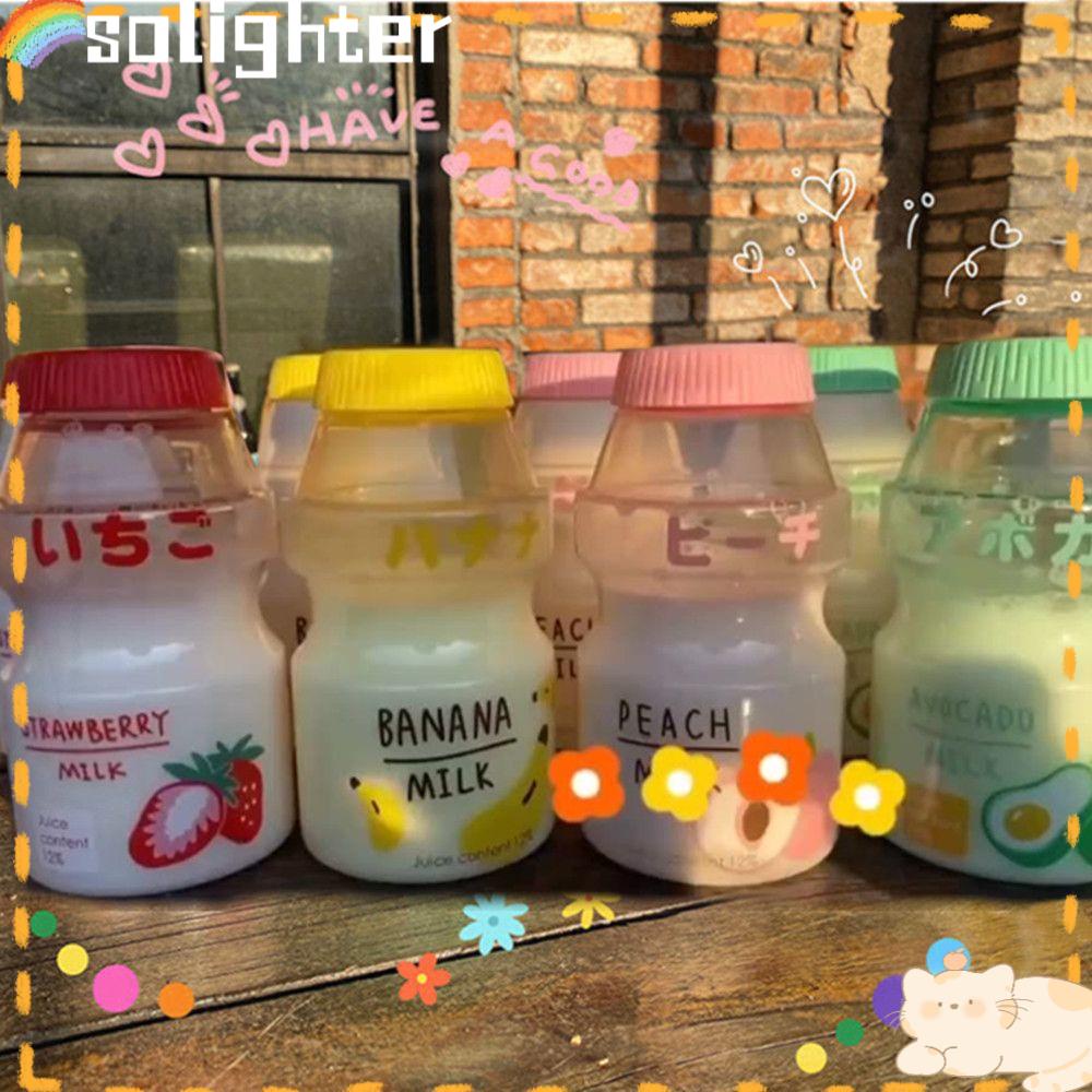 Solighter Botol Minum Plastik BPA Free Bentuk Buah Kartun Untuk Olahraga / Travel