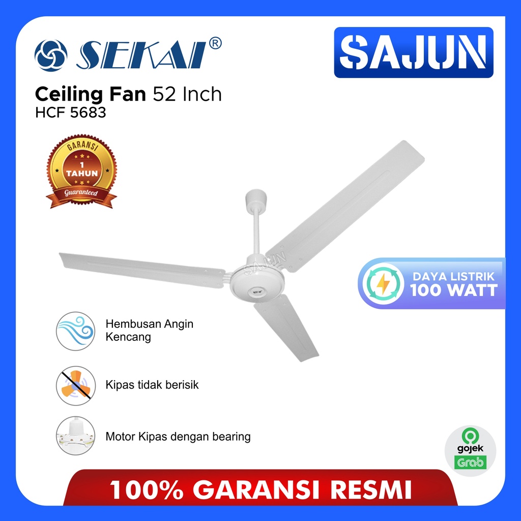 SEKAI Ceiling Fan 56 Inch HCF5683Kipas Angin Langit Langit HCF 5683